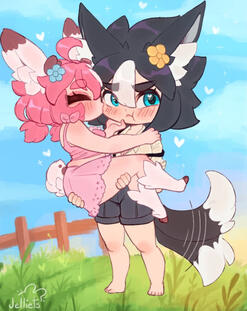 Couple-Chibi Fullbody with Base Colors